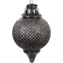 Clayre & Eef Kerstbal Zwart Glas