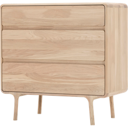 Fawn drawer houten ladekast whitewash - 90 x 90 cm