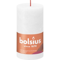 3 stuks - Stompkaars Cloudy White 130/68 rustiek - Bolsius