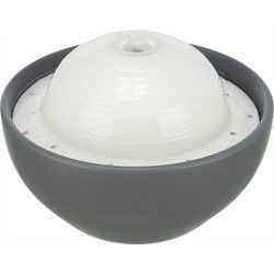 TRIXIE VITAL DOME DRINKFONTEIN KERAMIEK GRIJS / WIT 1,5 LTR 20X10X20 CM
