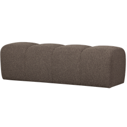 WOOOD Mojo Eetbankje 164 cm Mojo - Bouclé - Bruin Melange - 49x164x45