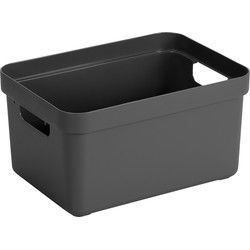 Sunware Opbergbox Sigma - kunststof - antraciet - 5 liter - Opbergbox