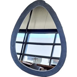 Benoa Toulon Small Black Egg-shaped Mirror 48 cm