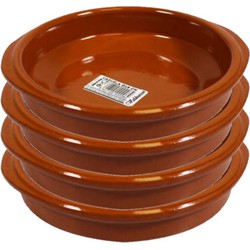 Tapas bakjes/schaaltjes Alicante - 6x - met handvatten - 16 cm - Tapas serveer/borden/oven schalen - Snack en tapasschalen