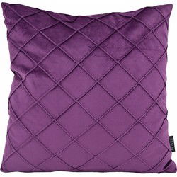 Sierkussen Velvet Cross Paars | 45 x 45 cm | Velvet/Polyester
