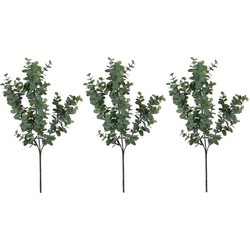 3x Eucalyptus kunstbloemen takken 65 cm decoratie - Kunstplanten