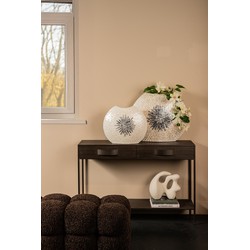 PTMD Bloempot Vojtech - 45x15x40 cm - Polyester - Wit