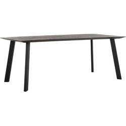 DTP Home Dining table Shape rectangular BLACK,78x200x100 cm, recycled teakwood