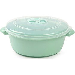 Plasticforte Magnetronschaal - deksel/ventiel - 1L - groen - kunststof - Magnetronbakken