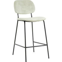 Light&living Barkruk 55x45x92 cm EMMA velvet zand-donker grijs