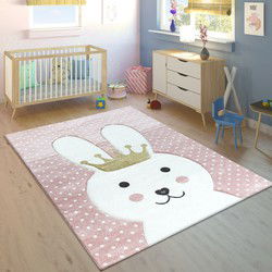 Kindervloerkleed - Cosena - Roze - 80x150 cm
