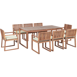 Beliani SASSARI PREMIUM - Tuintafelset-Bruin-FSC® gecertificeerd acaciahout