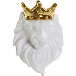 Wandvaasje Royal Lion Wit/Goud