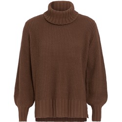 Knit Factory Robin Gebreide Dames Coltrui - Turtleneck - Tobacco - 40/42