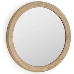 Kave Home - Aluin ronde spiegel hout mindi Ø 50 cm