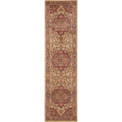 Safavieh Traditional Indoor Woven Area Rug, Mahal Collection, MAH698, in Red & Natural, 66 X 244 cm