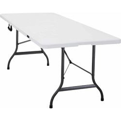 Buffettafel Tuintafel Wit Kunststof 220x70x72cm Opvouwbaar
