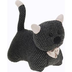 H&S Collection Deurstopper 1 Kg- kat/poes - grijs - 17 x 14 - Deurstoppers