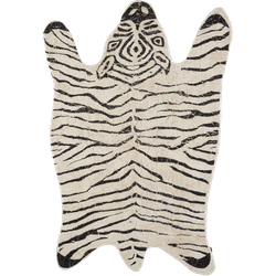 Vloerkleed Zebra - L180 x B120 cm - Katoen - Zwart, Wit