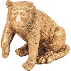 Housevitamin Tiger Figurine - Gold - 10,6x6,5x9,5cm