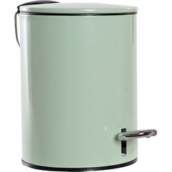 Metalen vuilnisbak/pedaalemmer groen 3 liter 23 cm - Pedaalemmers