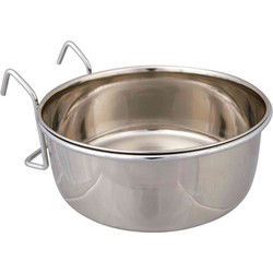 TRIXIE VOERBAK MET HOUDER OM OP TE HANGEN RVS 900 ML 14 CM