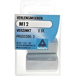 Verlengmoer m12 verz 2st