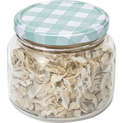 Hega Hogar Weckpot/voorraadpot Classico - 600 ml - kunststof - draaideksel groen - D10 x H9 cm - Weckpotten