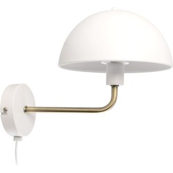 Wandlamp Bonnet - Metaal Wit - Ø20x18cm