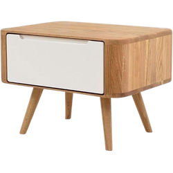 Ena nightstand 55 houten nachtkastje naturel - 1 lade