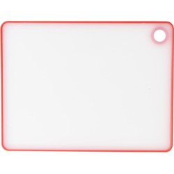 Excellent Houseware snijplank - wit/rood - kunststof - 33 x 23 cm - Snijplanken