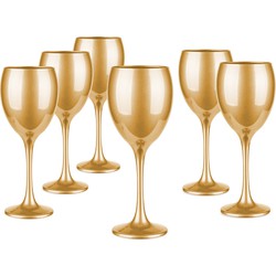 Glasmark Wijnglazen - 6x - Gold collection - 300 ml - glas - Wijnglazen