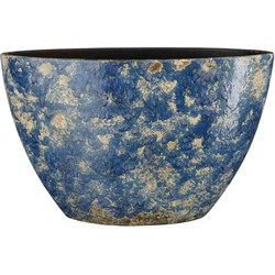 Mica Decorations Bloempot Antica - 41x20x26 cm - Terracotta - Blauw