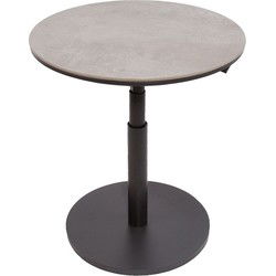 Padroni verstelbare bijzettafel midnight grey keramiek dia. 59 cm