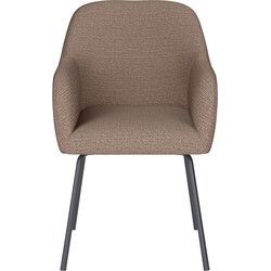 Eetkamerstoel Otis Taupe 4 Metalen Poten - Giga Meubel