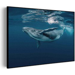 Muurwerken Akoestisch Schilderij - De Walvis - Geluidsdempend Wandpaneel - Wanddecoratie - Geluidsisolatie - BASIC (AW 0.65) M (85X60)