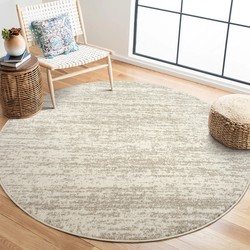 Relax Oslo - Laagpolig Effen Vloerkleed - Rond - Modern Tapijt - Creme- 120 CM ROND