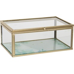 Clayre & Eef Sieradendoos  14x8x6 cm Glas Rechthoek Juwelendoos