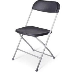 Klapstoel budget Cannes zwart/grijs (set van 20 stuks)