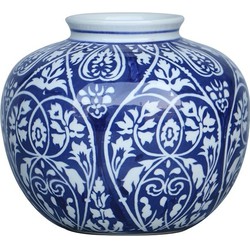 Fine Asianliving Chinese Vaas Blauw Wit Porselein D23xH20cm