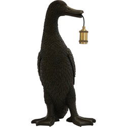 Light & Living - tafellamp - Duck - zwart - kunststof - dierenlamp - E27 - 1879912