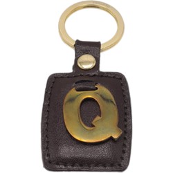 Sleutelhanger Antiek Goud/Bruin Q