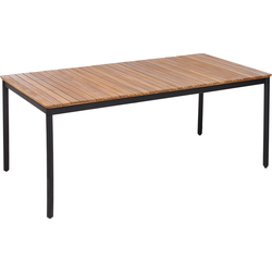 Beliani VALLESE - Eettafel-Lichte houtkleur-Acaciahout