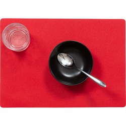 Stevige luxe Tafel placemats Plain rood 30 x 43 cm - Placemats