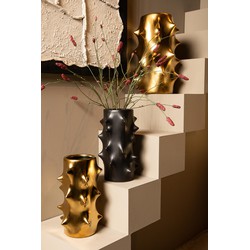 PTMD Bloempot Oswaldo - 20x20x33 cm - Keramiek - Zwart
