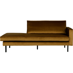 BePureHome Rodeo Daybed Rechts - Velvet - Honinggeel - 85x203x86