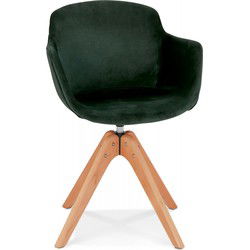 Stoel met armleuningen BERNI 59x54x80 cm Groen
