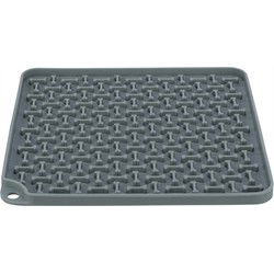 TRIXIE LICK'N'SNACK MAT SILICONEN DONKERGRIJS 20X20 CM