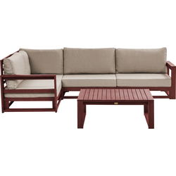 TIMOR II - Loungeset - Taupe - FSCÂ® acaciahout