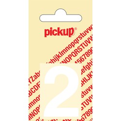 Plakcijfer Helvetica 40 mm wit 2 - Pickup